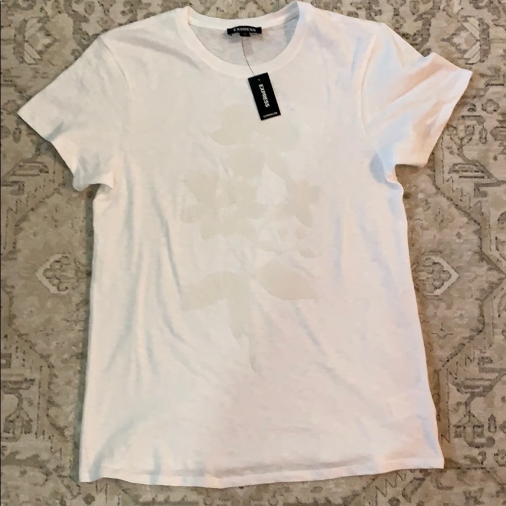 White T with beaded detail